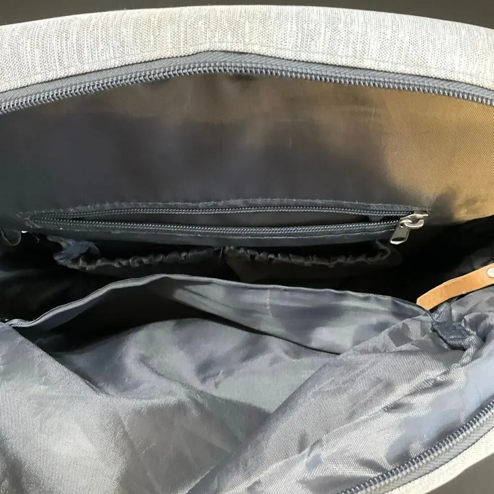 Eddie Bauer First Adventure Backpack Gray Tan Travel Laptop Backpack